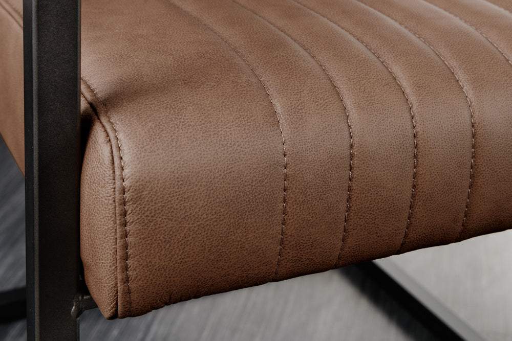 BIG ASTON sötétbarna bőr szék