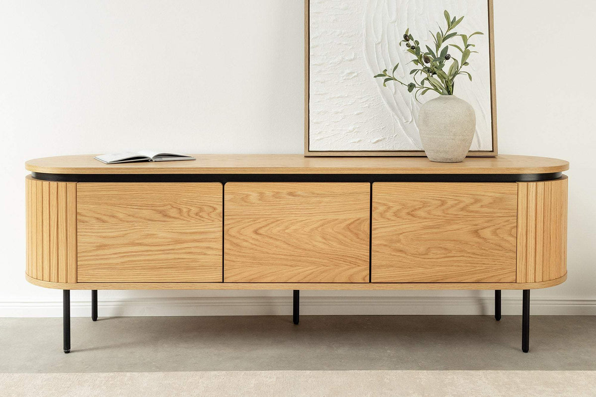 ATELIER barna tölgyfa furnér tv szekrény 160 cm