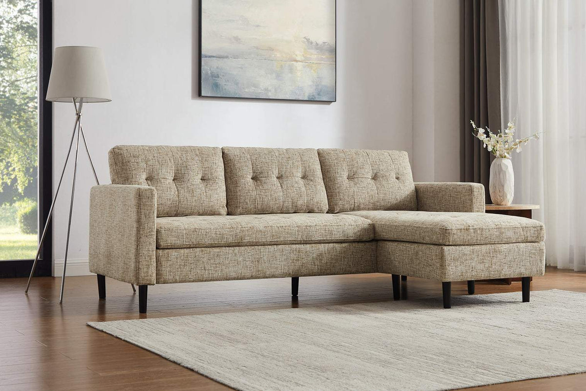 STOCKHOLM bézs szövet sarokkanapé