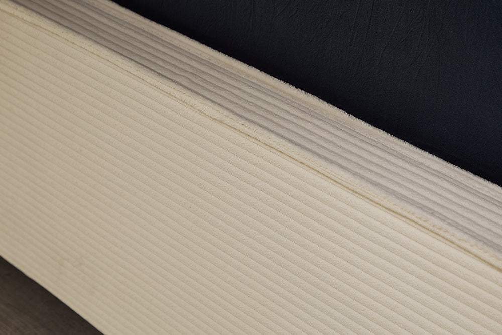 ROCCO bézs kordbársony ágy 180x200 cm