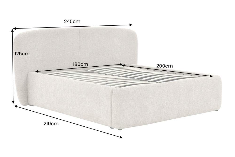 ART DECO szürkésbarna buklé ágy 180x200 cm