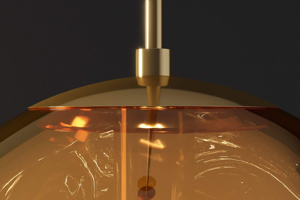 LIQUID DIAMOND arany üveg függőlámpa 35 cm