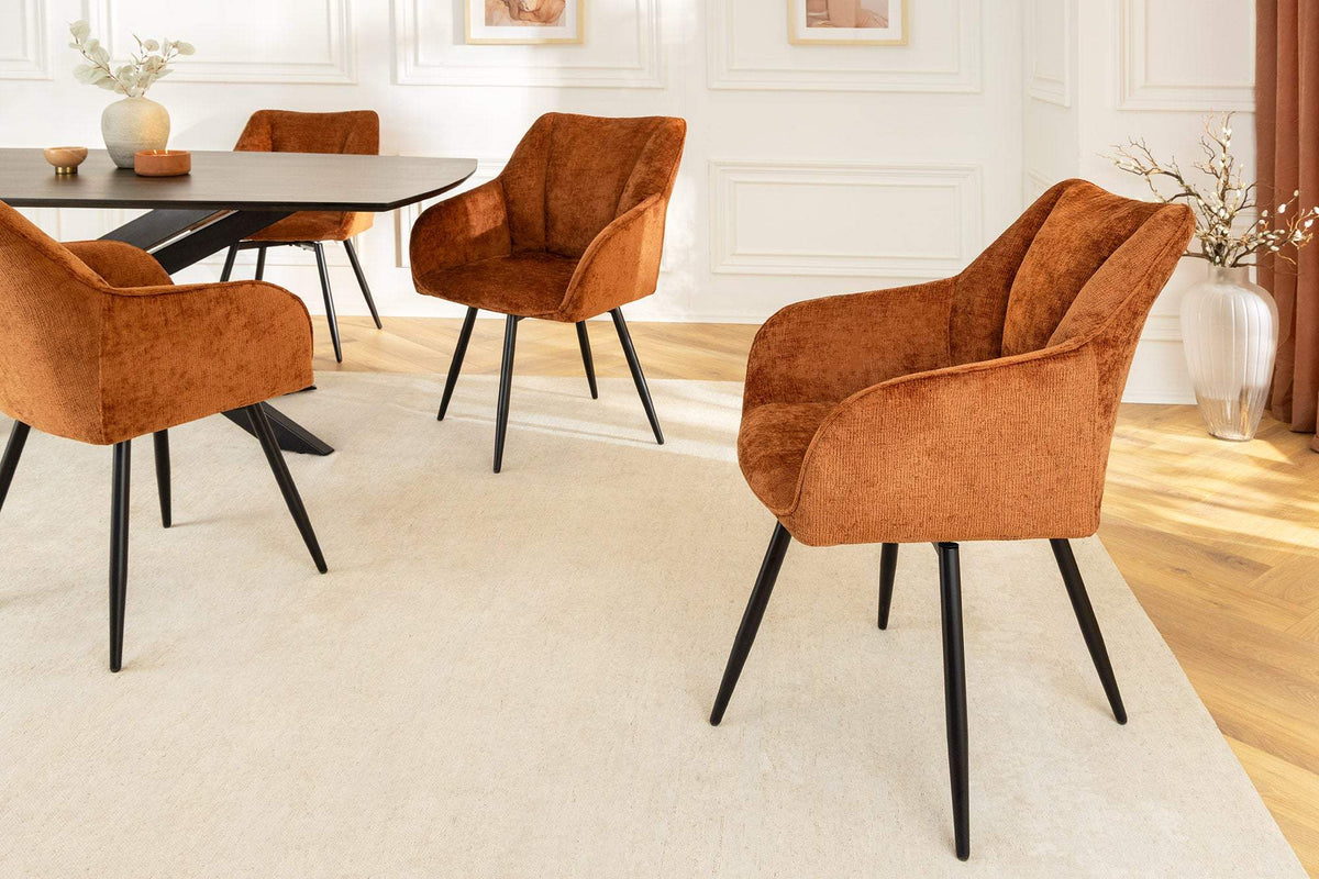 AVIGNON barna polyester zsenília forgószék