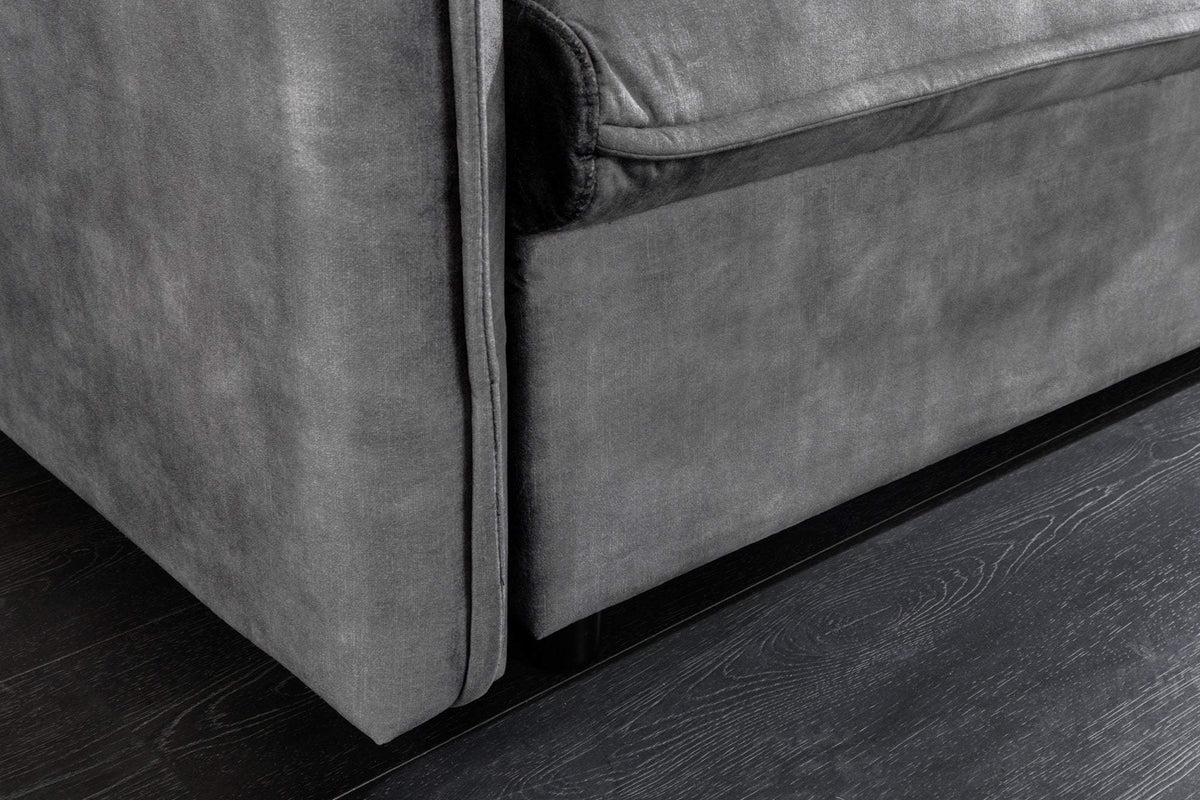 APARTMENT szürke bársony kanapéágy