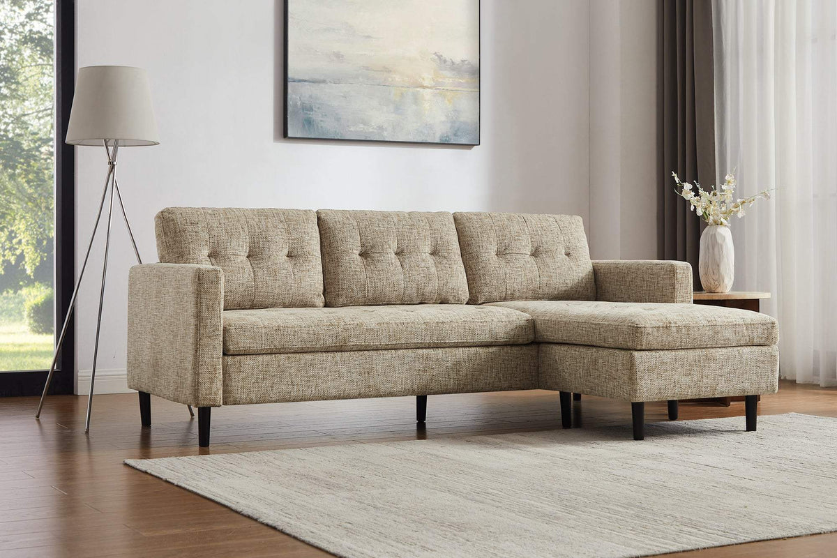 STOCKHOLM bézs szövet sarokkanapé