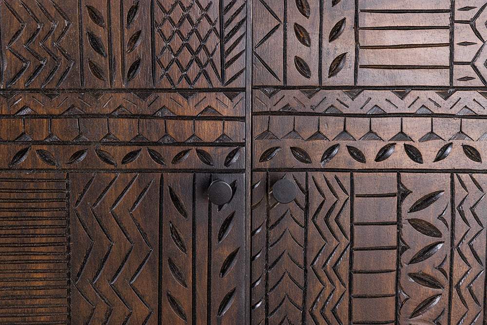 TRIBAL barna mangófa komód