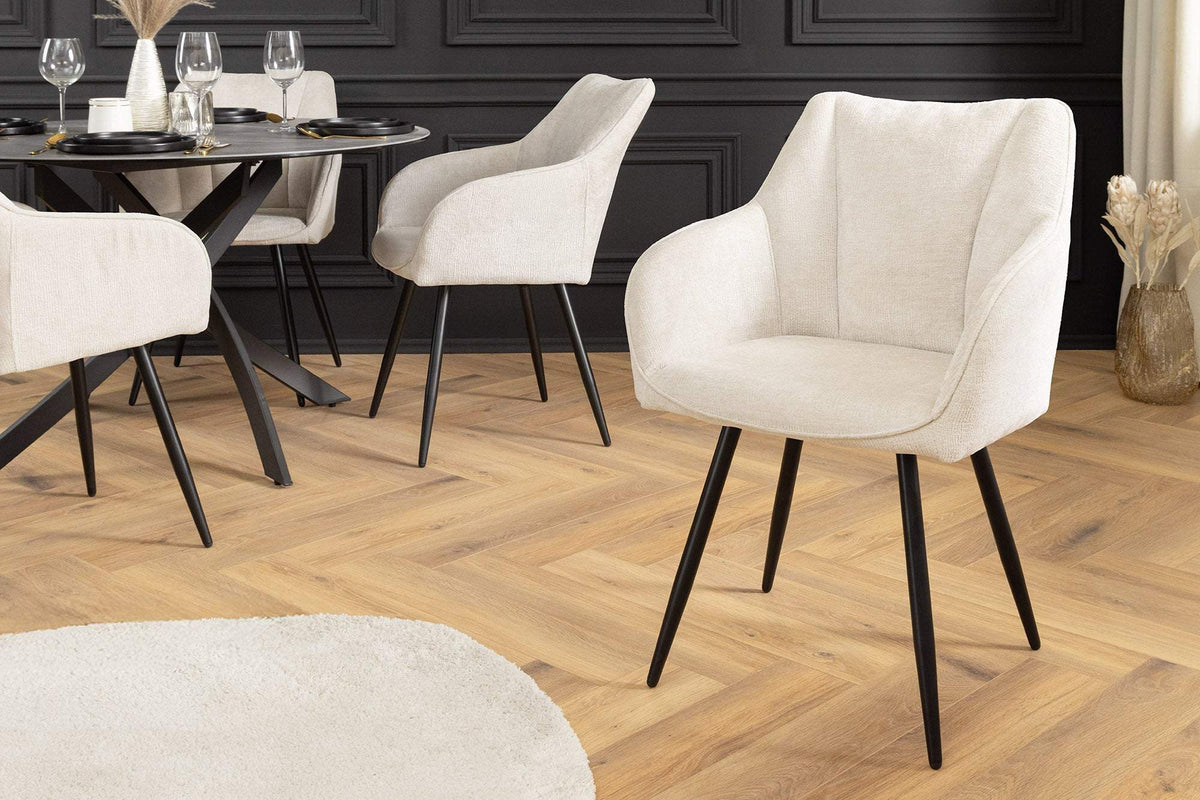 AVIGNON bézs polyester zsenília forgószék