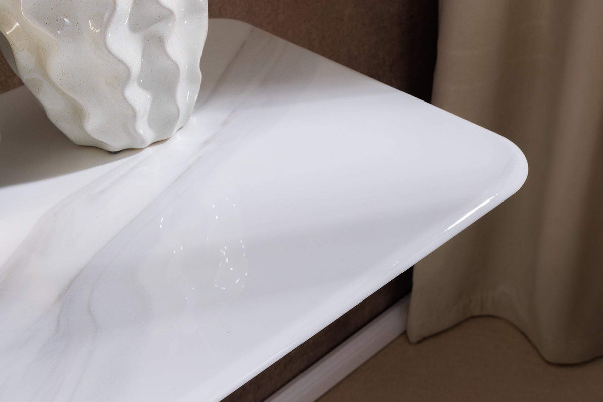ART LIVING fehér kerámia konzolasztal