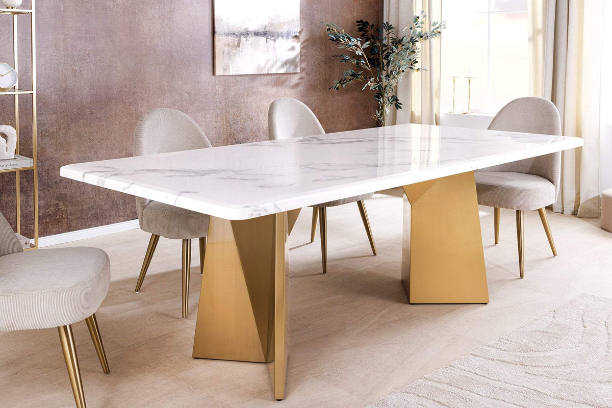EXTRAVAGANCIA fehér márvány étkezőasztal 200 cm