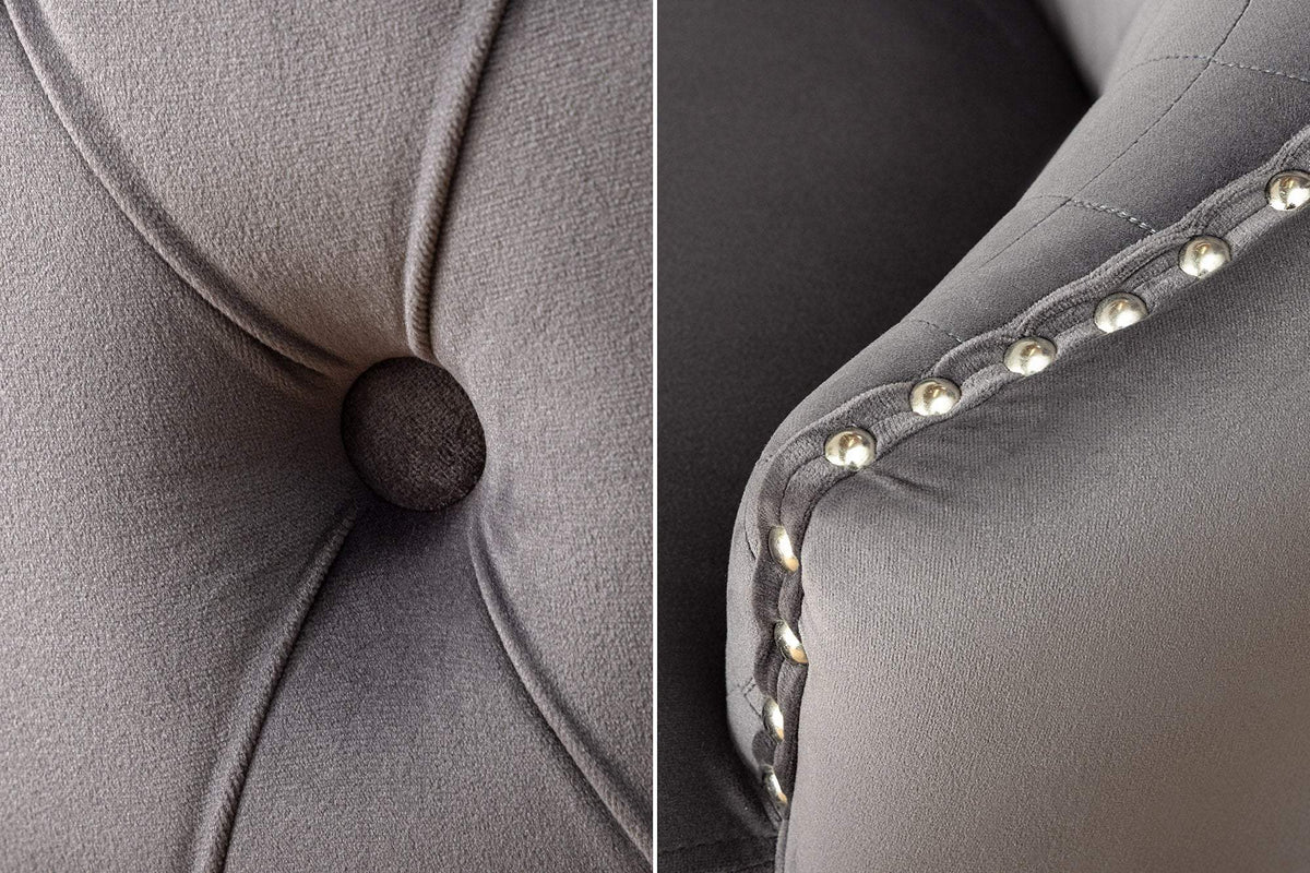 CASTLE szürke bársony bárszék