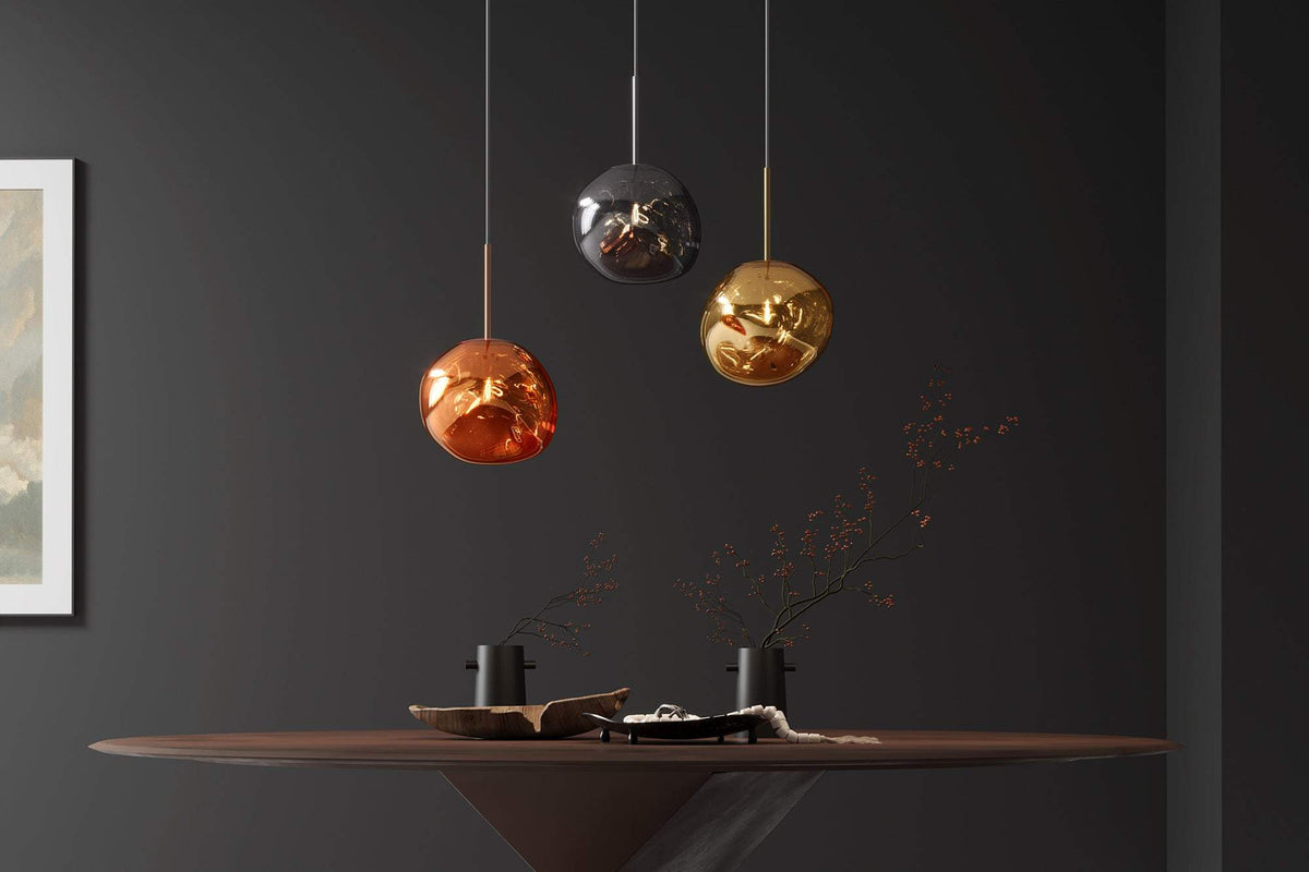 LIQUID DIAMOND arany üveg függőlámpa 20 cm