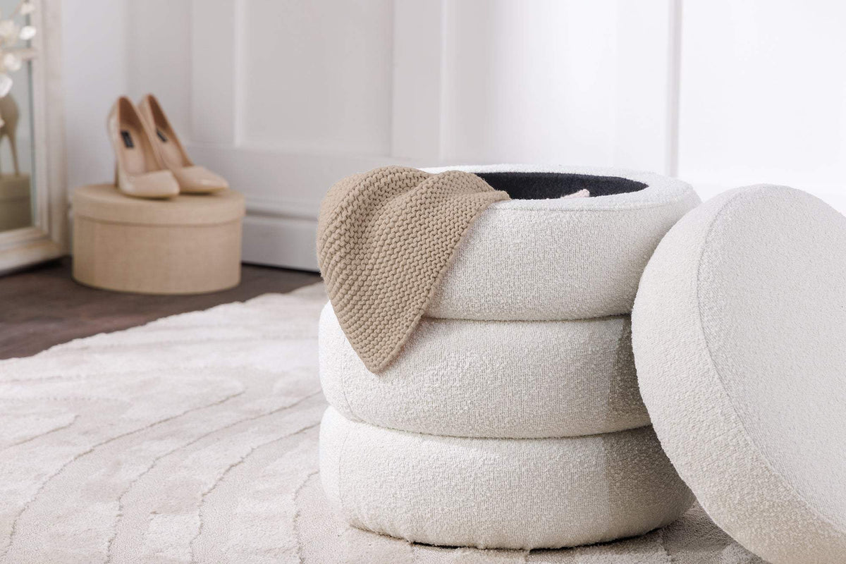 VOQUE törtfehér buklé lábtartó