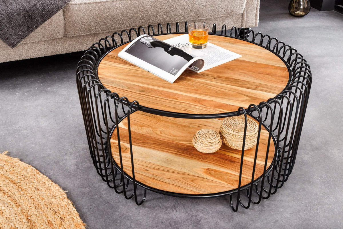 ELEMENTS barna akácfa dohányzóasztal