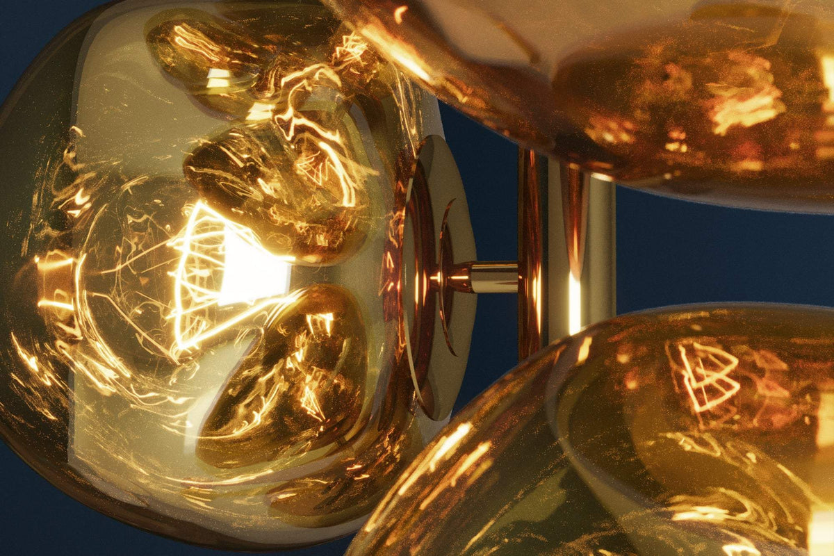 LIQUID DIAMOND arany üveg állólámpa