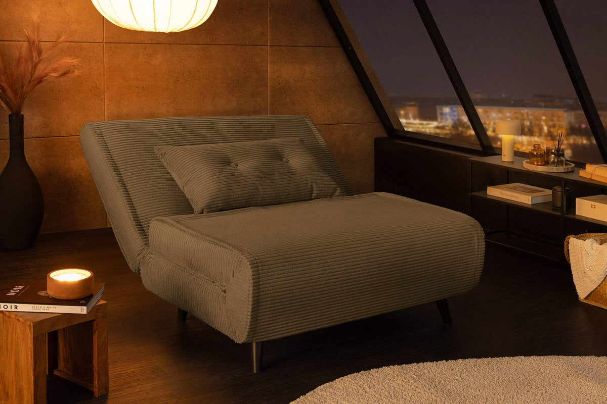 SMART MULTIFUNCTION zöld kordbársony fotelágy 100 cm