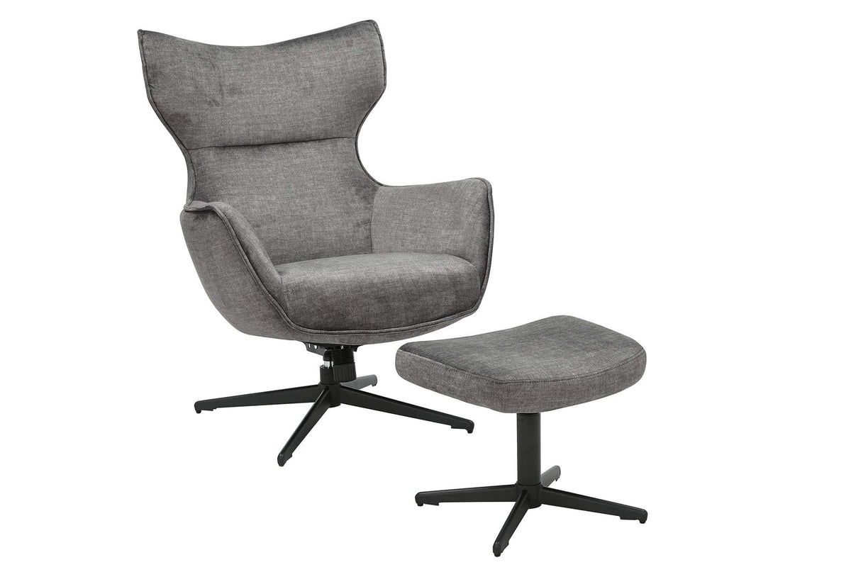 VOGUE szürke bársony fotel