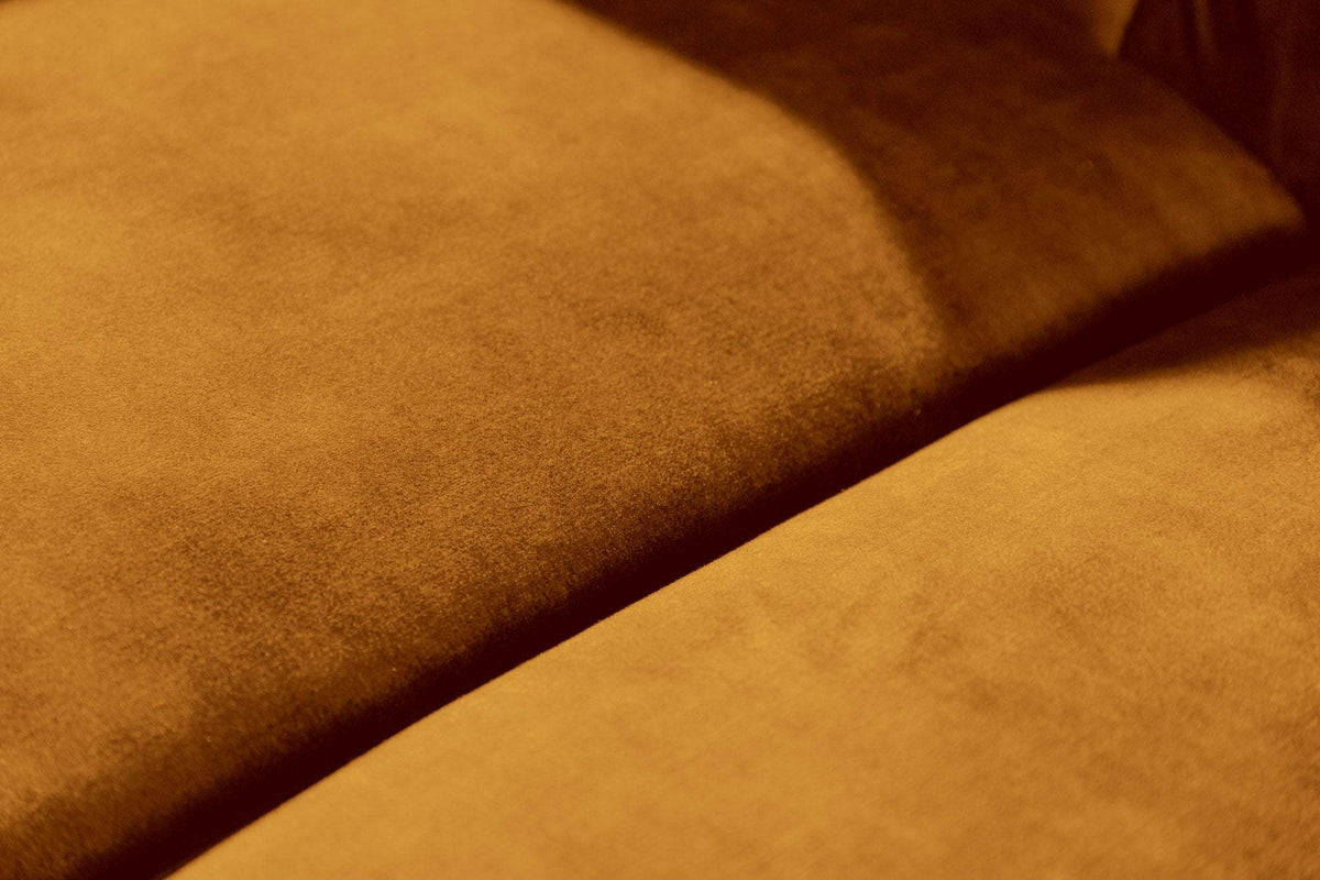 CHESTERFIELD sárga bársony kanapé