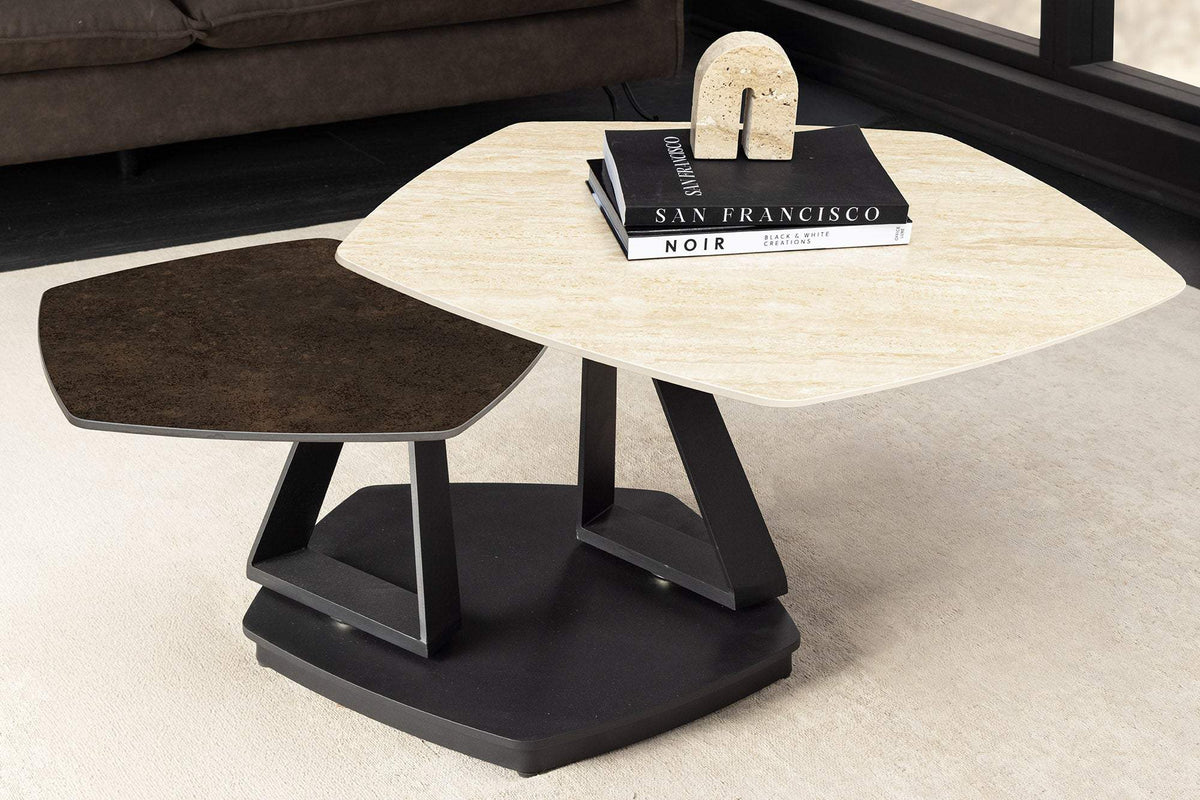 MOVEMENT barna kerámia dohányzóasztal