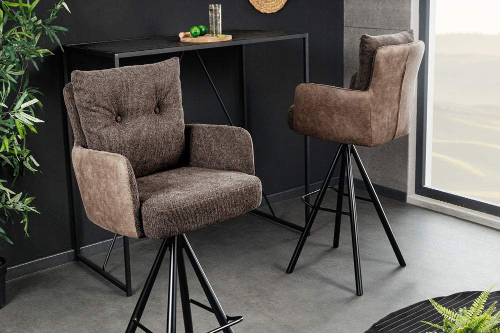 BIG GEORGE taupe szövet bárszék