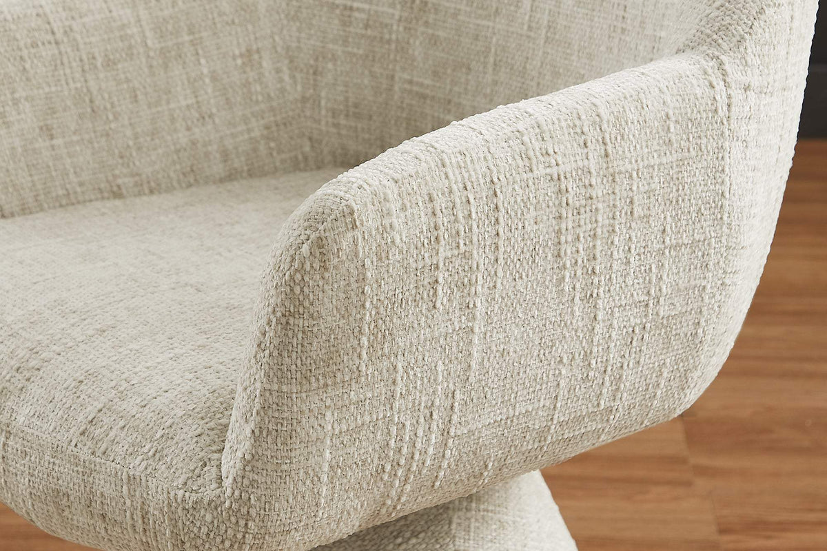 AMBIENTO bézs polyester zsenília forgószék