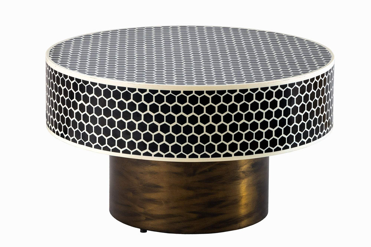 HARMONY NATURE fekete polirezin dohányzóasztal