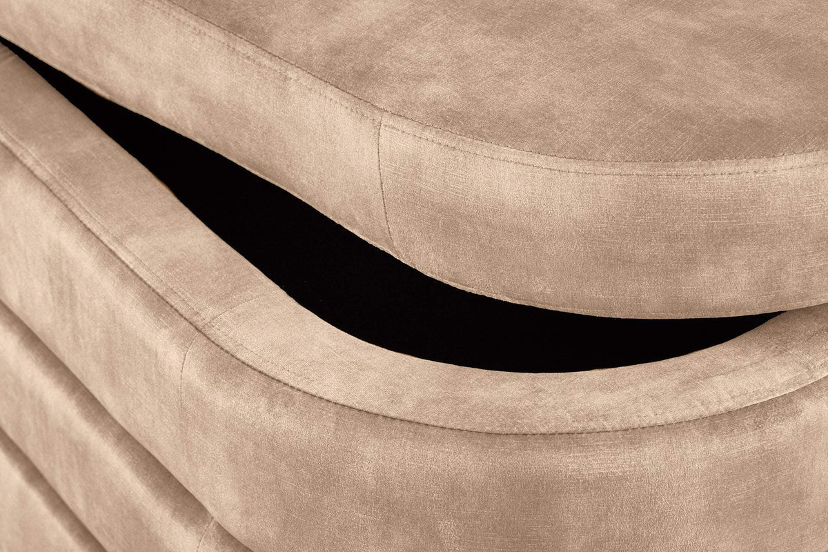 VOQUE bézs bársony ülőpad