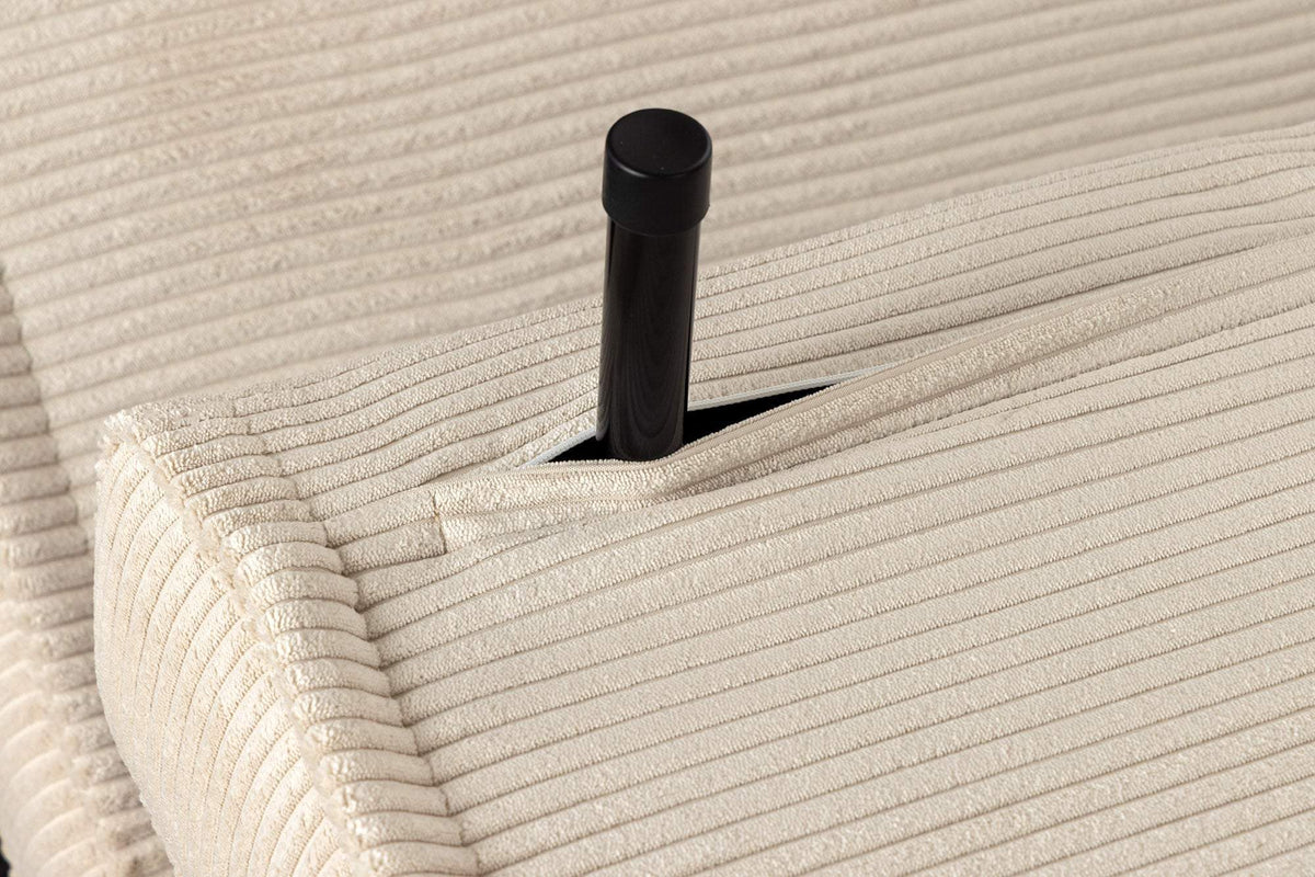 SMART MULTIFUNCTION bézs kordbársony fotelágy 140 cm