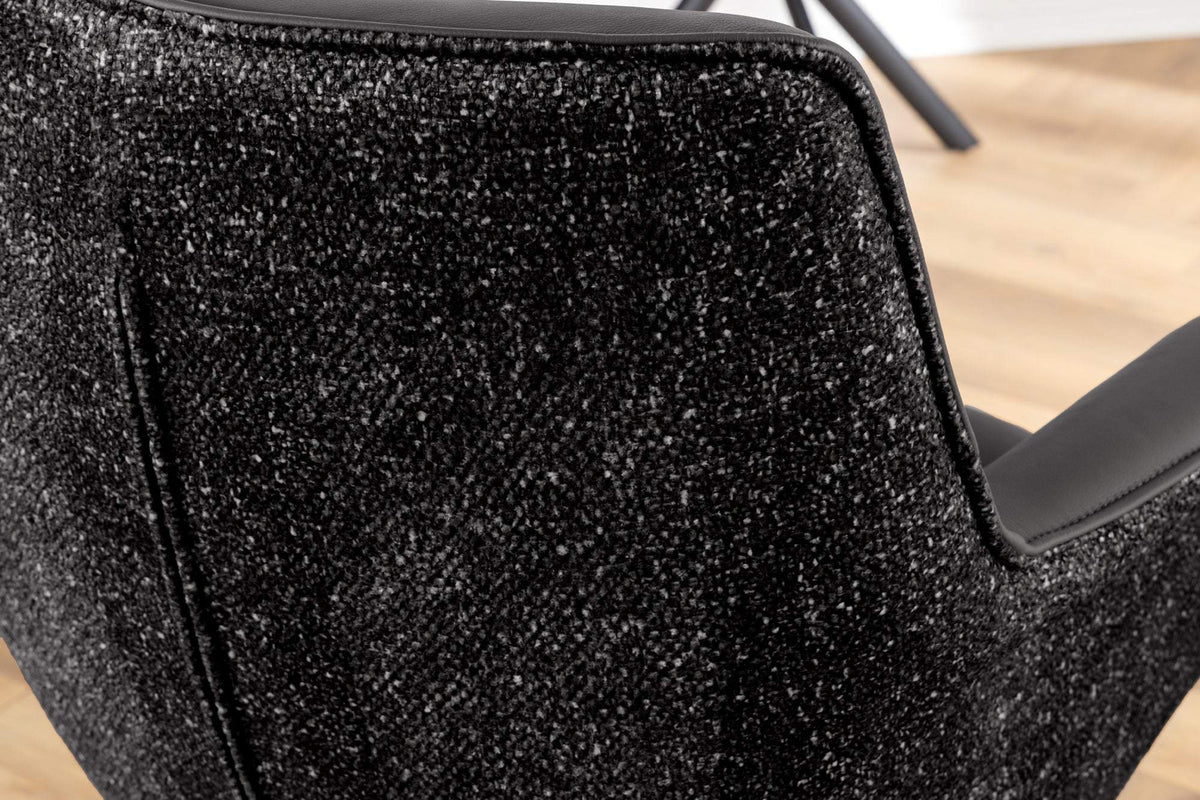 LE GRAND fekete bőr forgószék