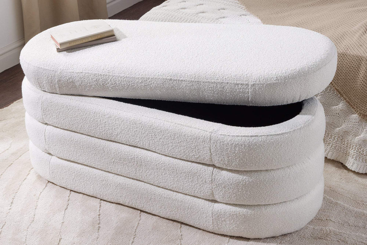 VOQUE fehér buklé ülőpad