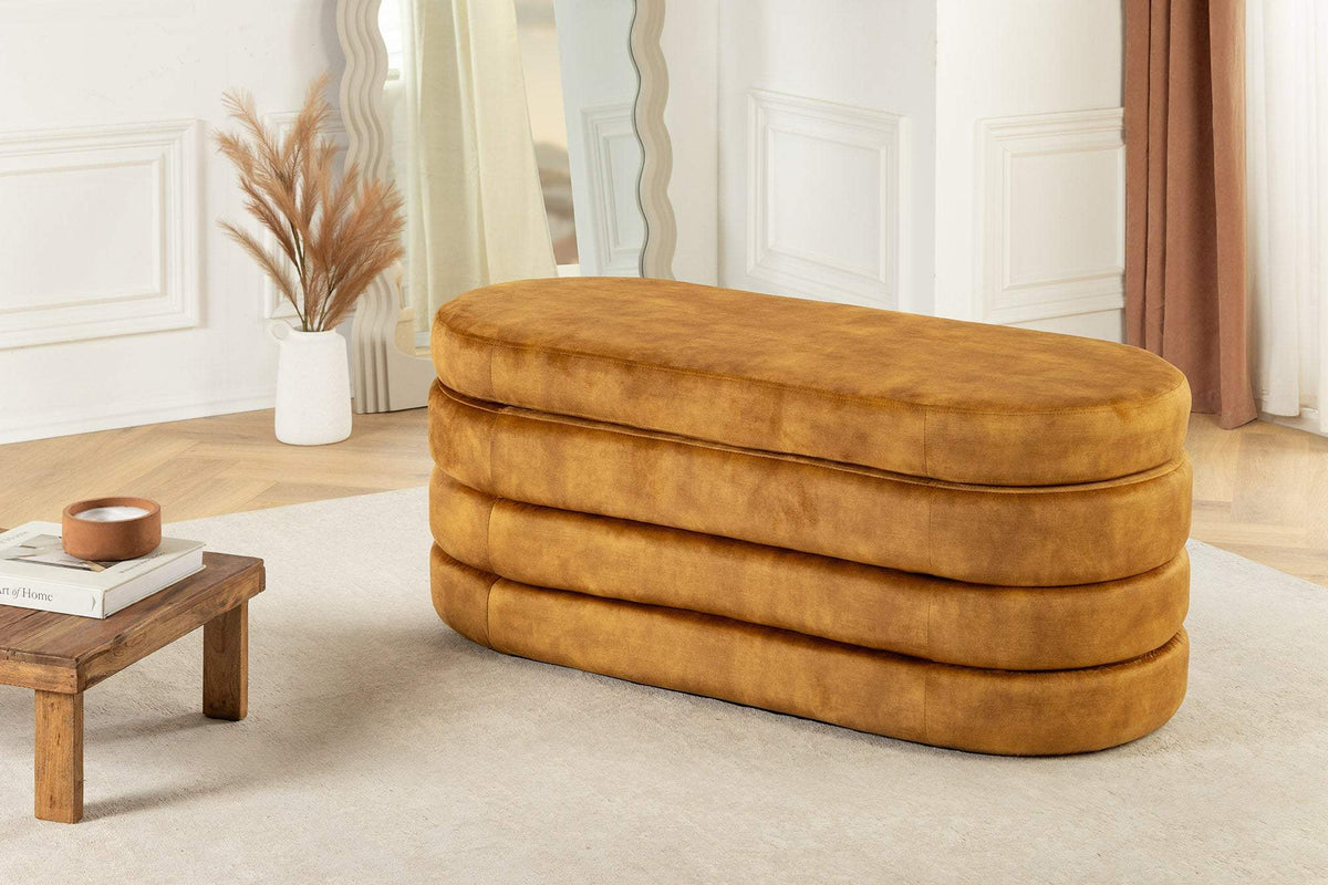 VOQUE sárga bársony ülőpad