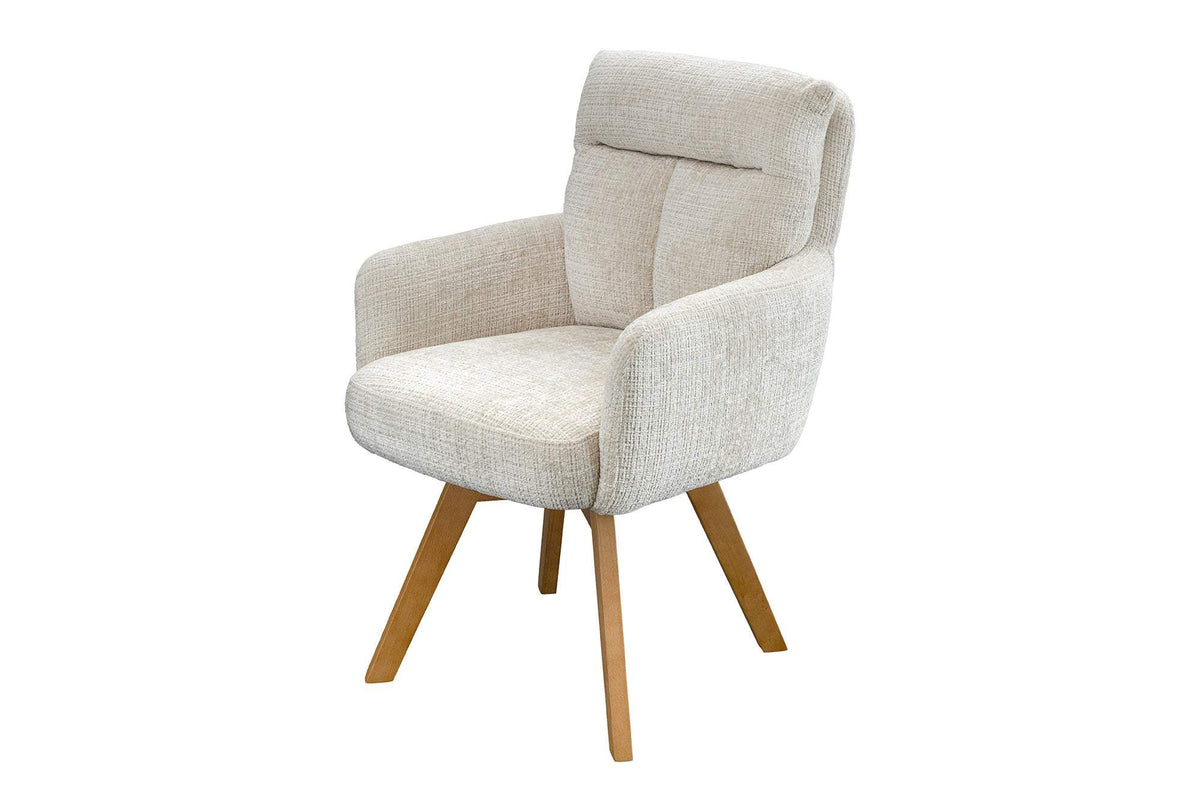 BIG GEORGE bézs polyester zsenília forgószék