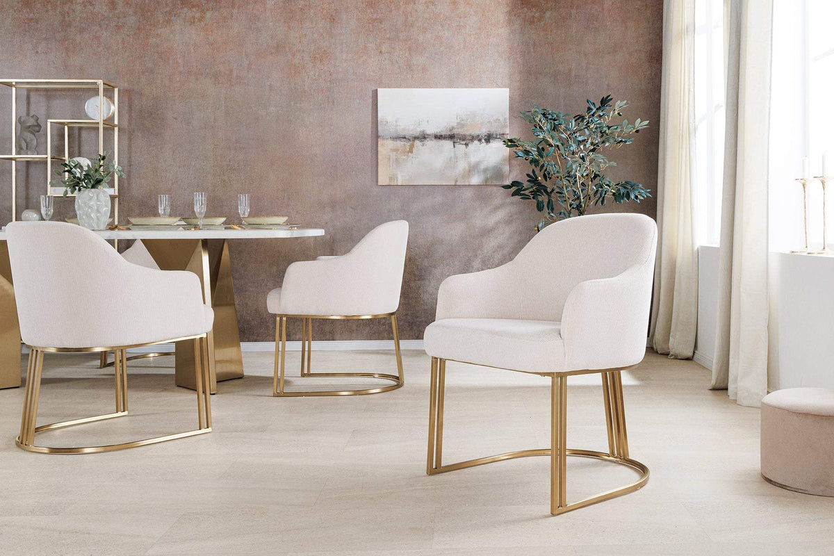 EXTRAVAGANCIA bézs kordbársony szék