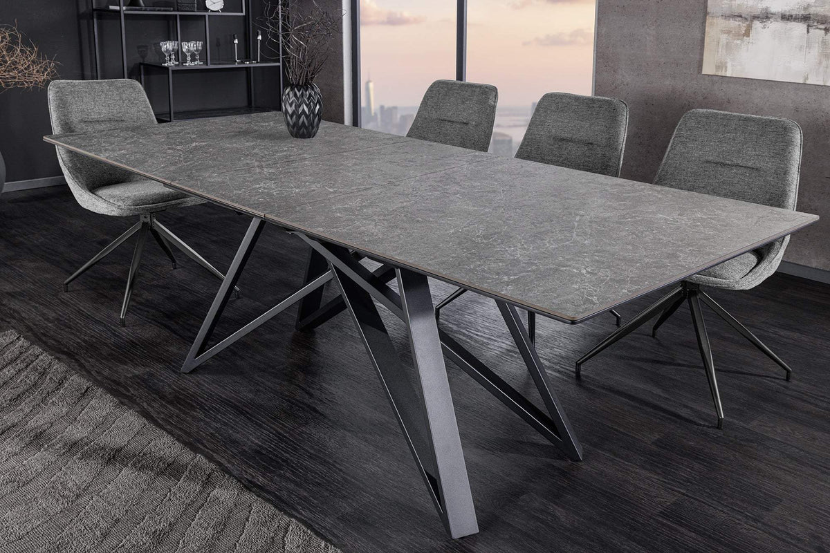 ATLAS szürke kerámia étkezőasztal 160-200 cm