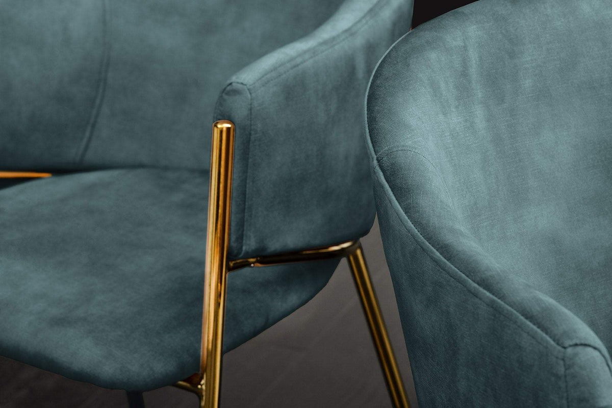 NOBLESSE kék bársony szék