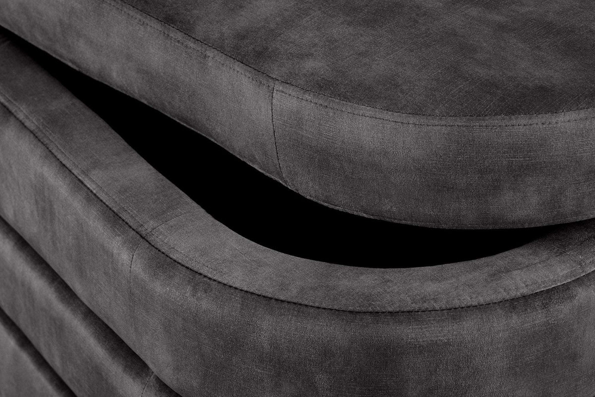 VOQUE szürke bársony ülőpad