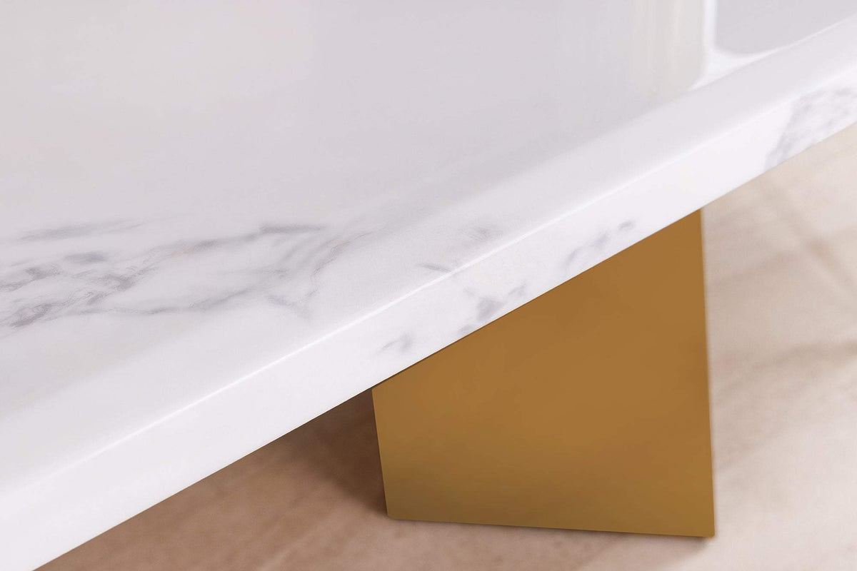 EXTRAVAGANCIA fehér márvány étkezőasztal 200 cm