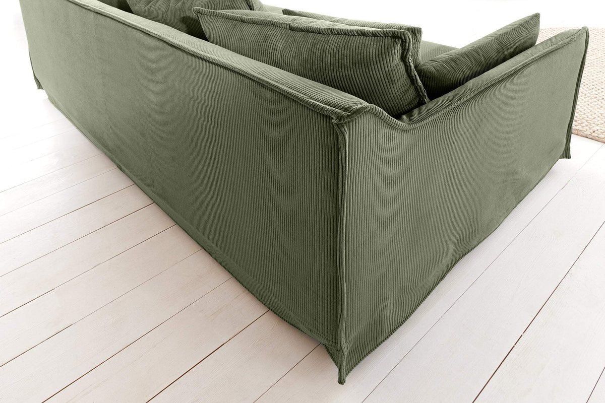 HEAVEN zöld kordbársony kanapé