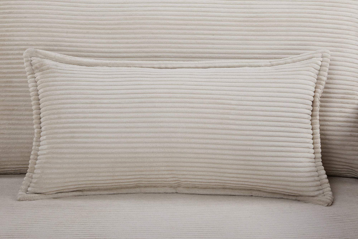 APARTMENT bézs kordbársony kanapéágy