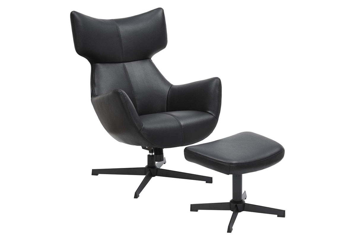 VOGUE fekete műbőr fotel