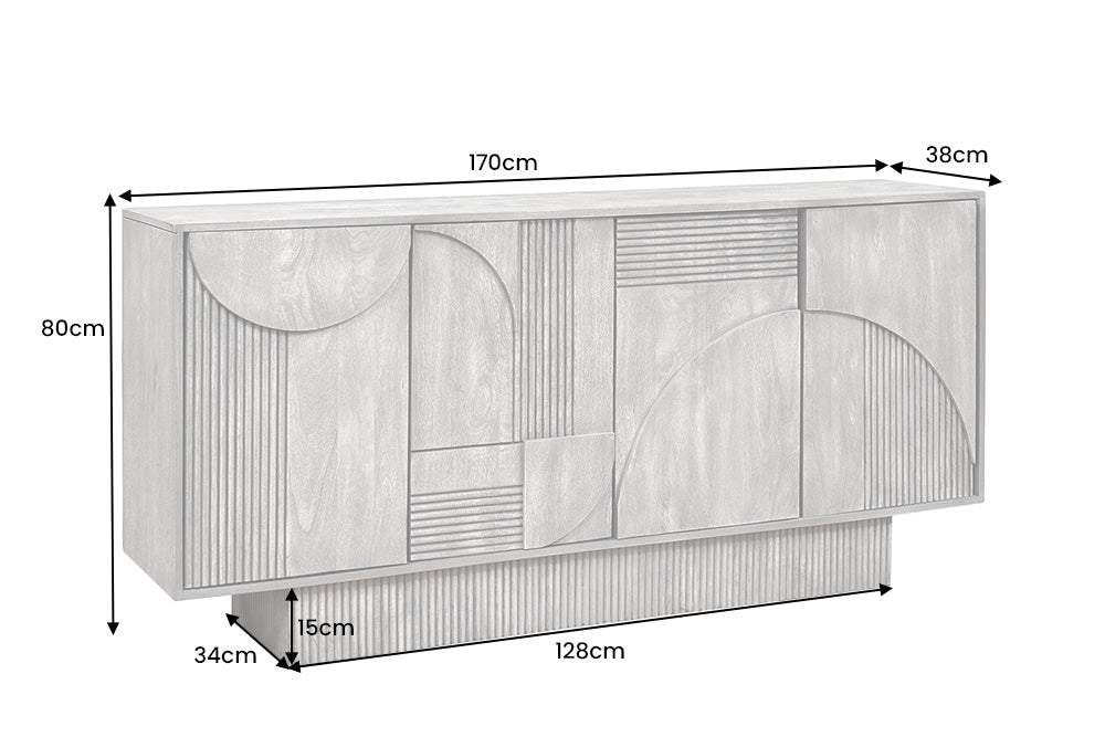 ART DECO barna mangófa komód 170 cm