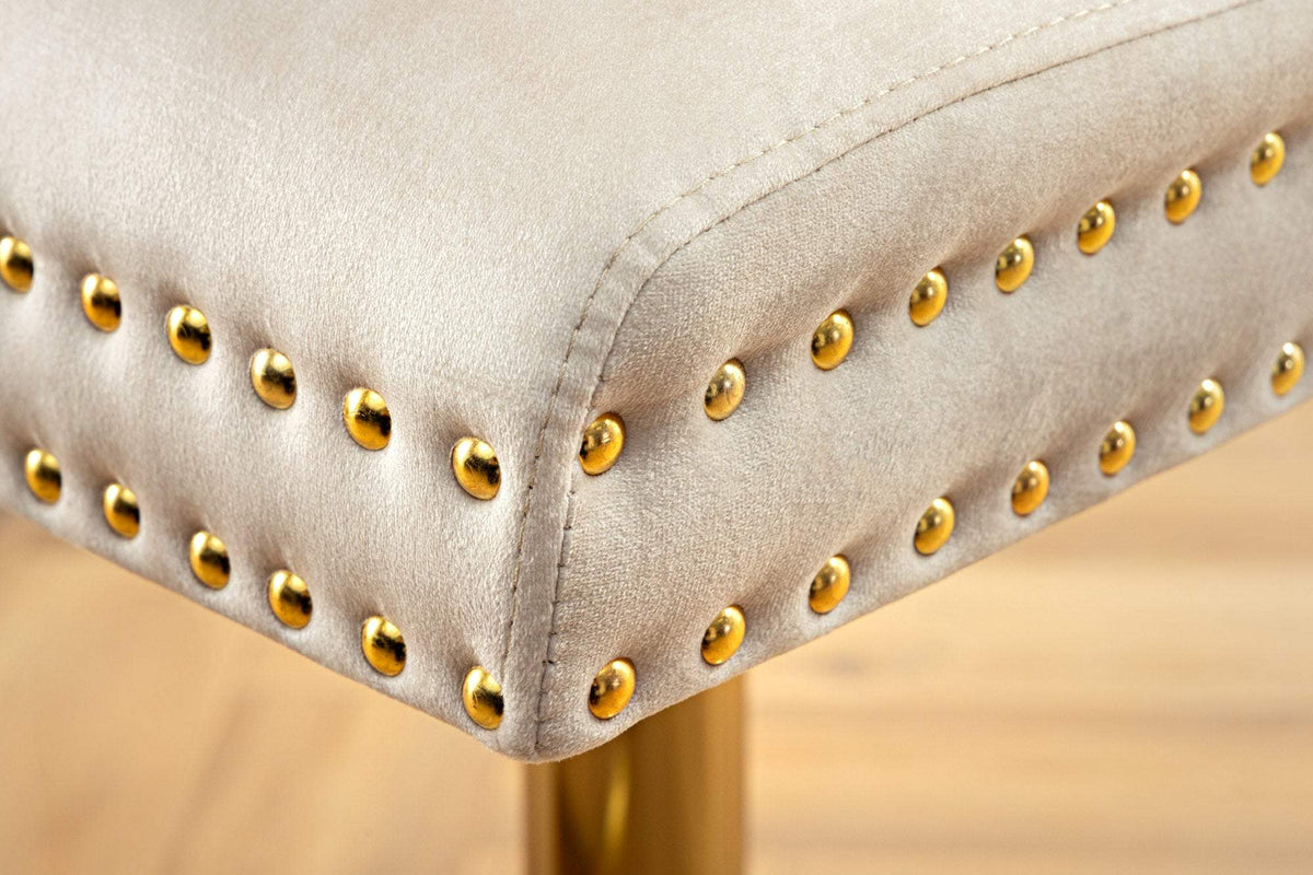 CASTLE bézs bársony bárszék