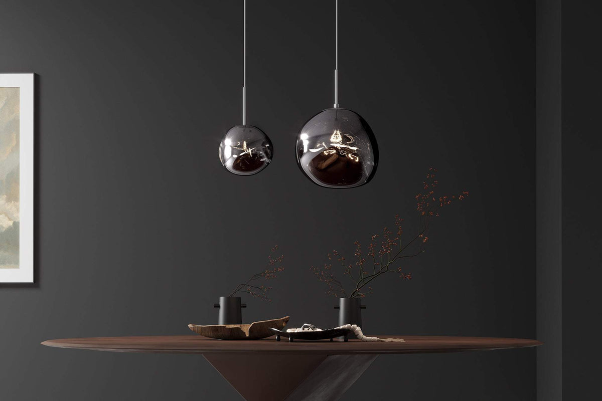 LIQUID DIAMOND fekete üveg függőlámpa 35 cm