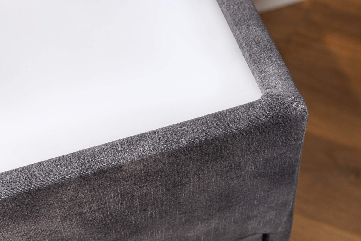 PARIS LED szürke bársony éjjeliszekrény