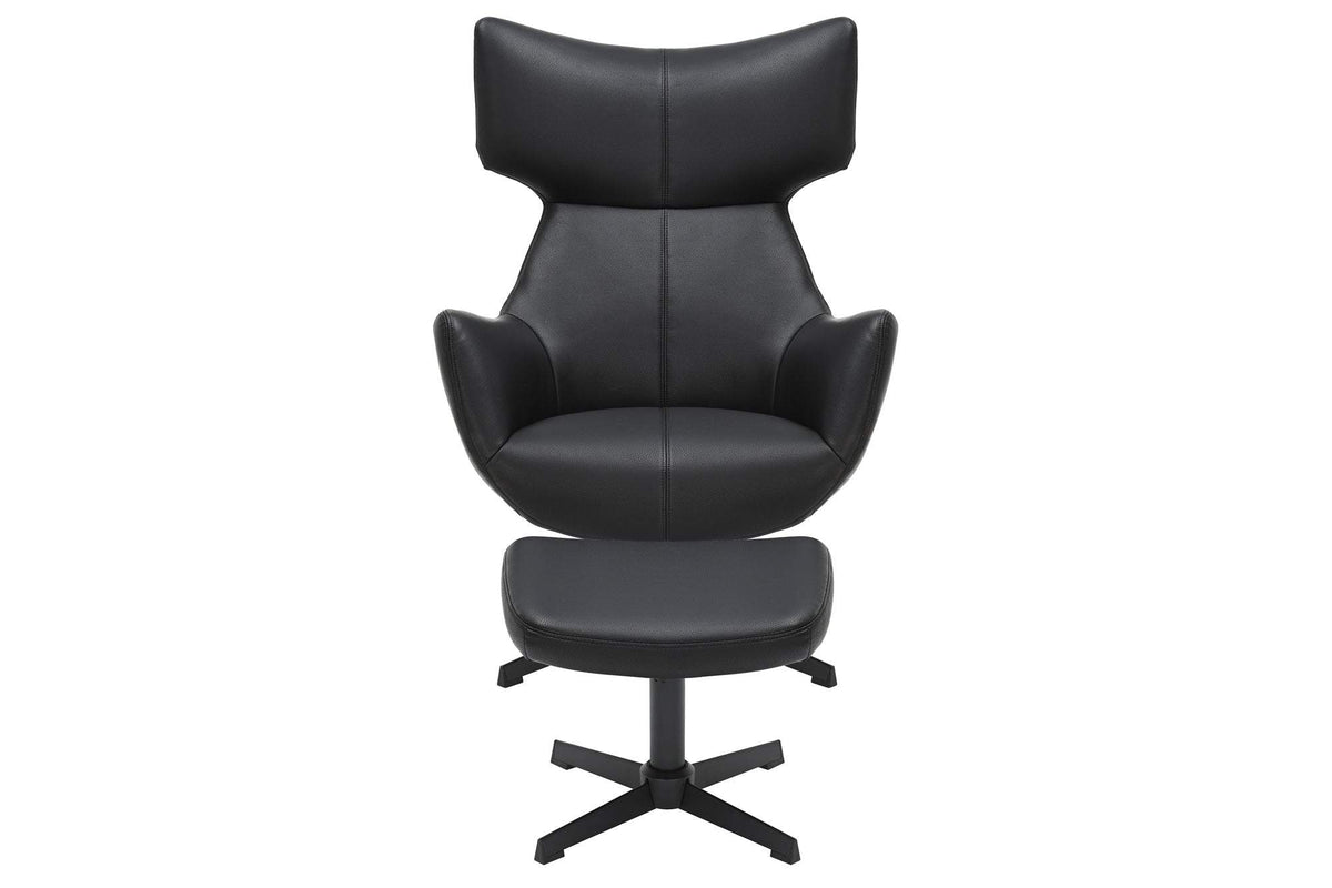 VOGUE fekete műbőr fotel