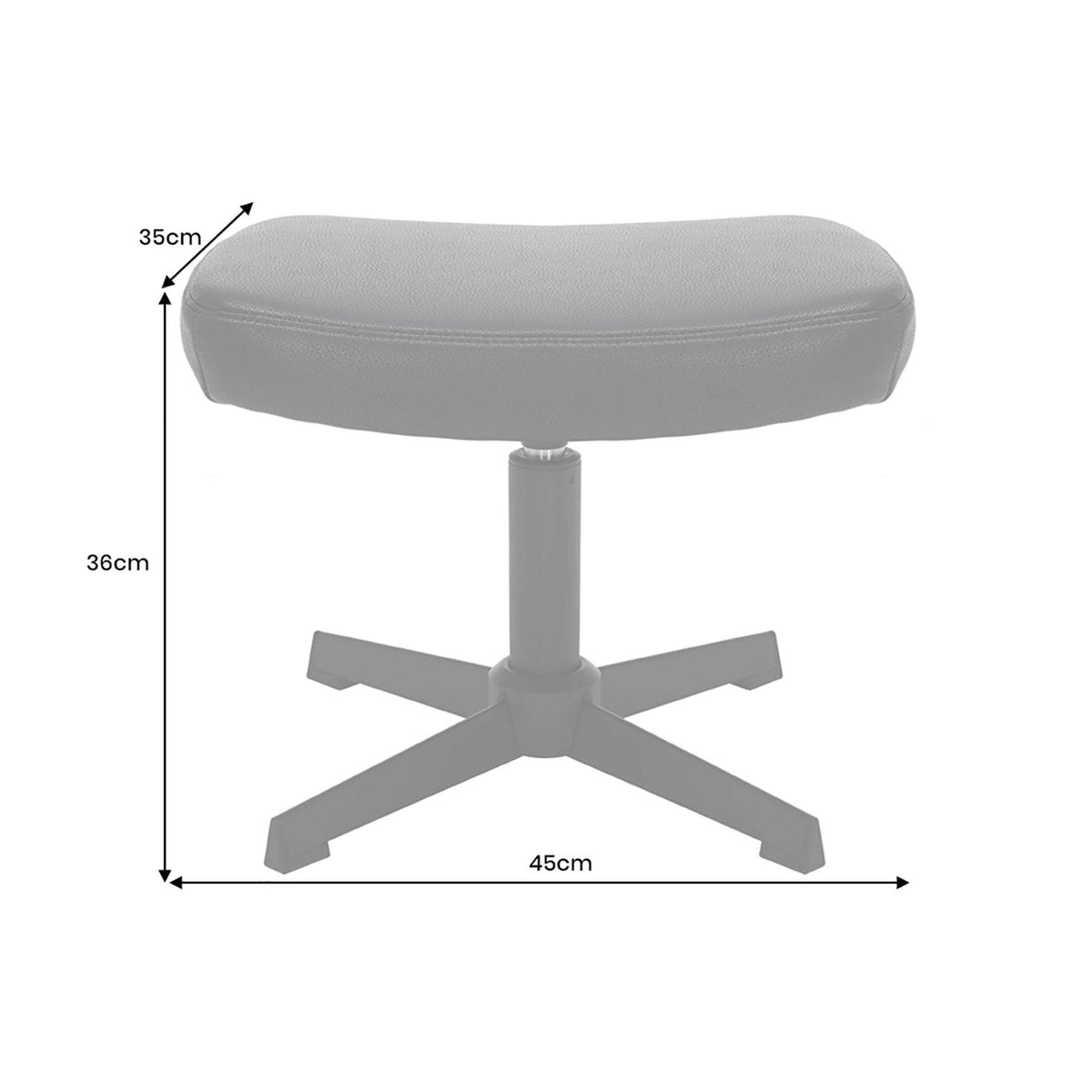 VOGUE fekete műbőr lábtartó