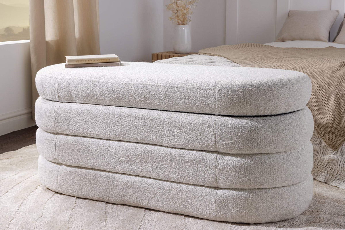 VOQUE fehér buklé ülőpad