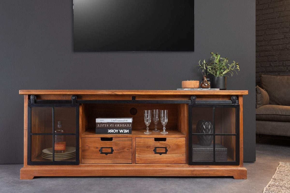 HERITAGE barna akácfa vitrin 160 cm