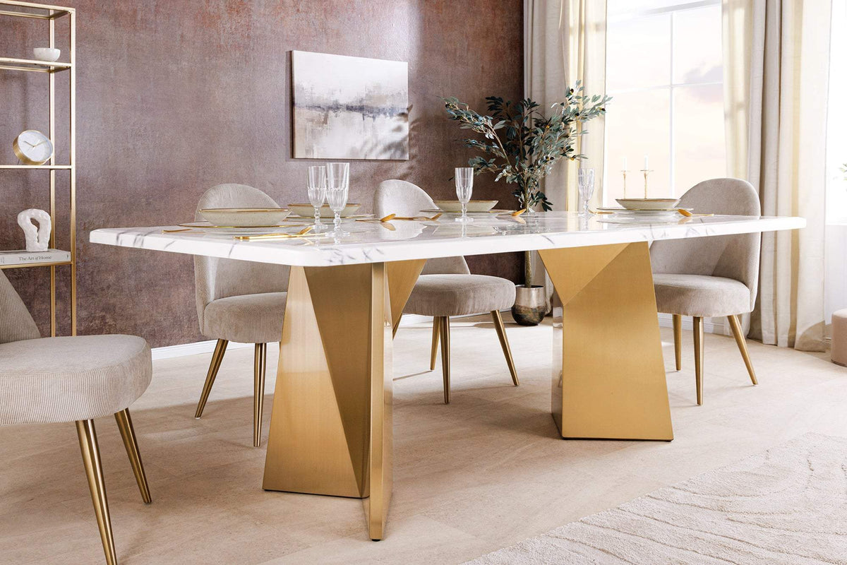 EXTRAVAGANCIA fehér márvány étkezőasztal 200 cm