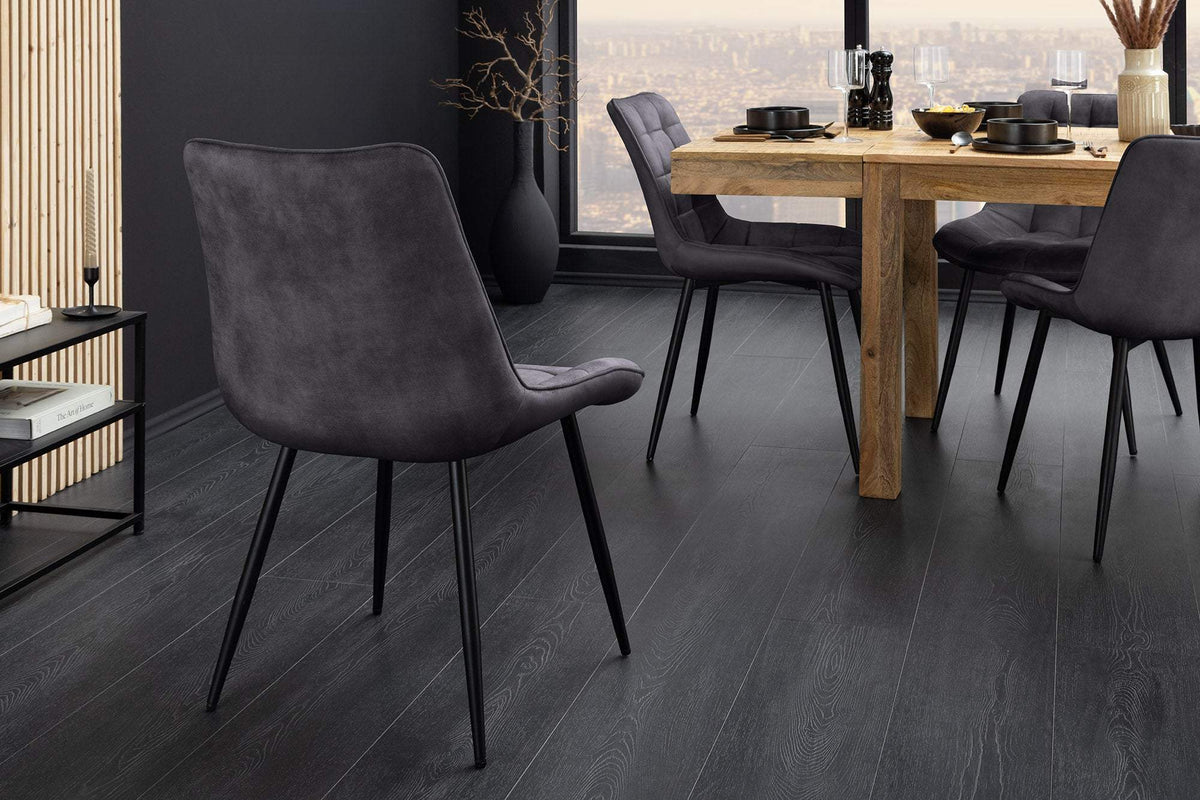 ROADSTAR szürke bársony szék