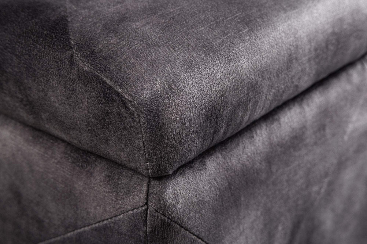 EXTRAVAGANCIA antik szürke mikroszálas ülőpad 140cm